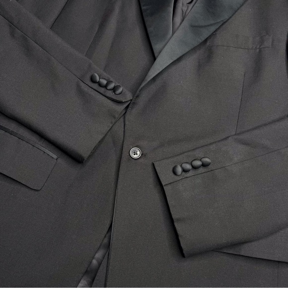 Dior Tuxedo Jacket Satin Lapels Made in USA Prom Wedding Party Formal Gala - Picture 13 of 14